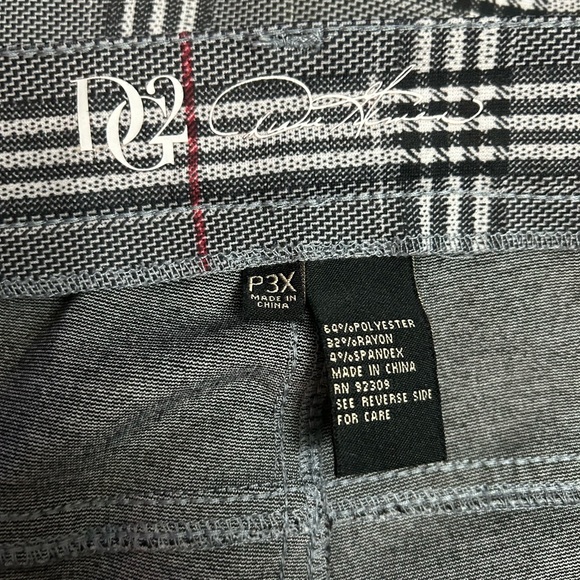 DG2 by Diane Gilman Women’s Suit Gray Plaid Blazer Pants Subtle Red Windowpane - Picture 12 of 12